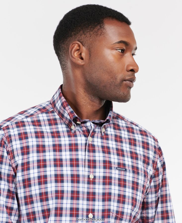 vêtements Barbour chemise ajustée foxlow piment rouge Hommes T2L6ZP420