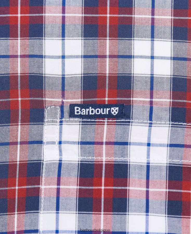 vêtements Barbour chemise ajustée foxlow piment rouge Hommes T2L6ZP420