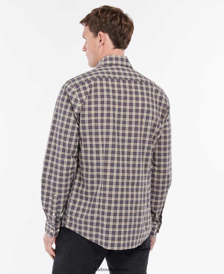 vêtements Barbour chemise ajustée lomond olive lavée Hommes T2L6ZP369