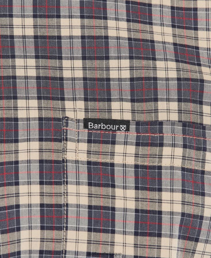 vêtements Barbour chemise ajustée lomond olive lavée Hommes T2L6ZP369
