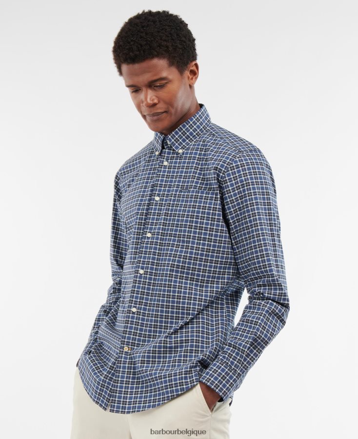 vêtements Barbour chemise ajustée lomond tartan de minuit Hommes T2L6ZP329