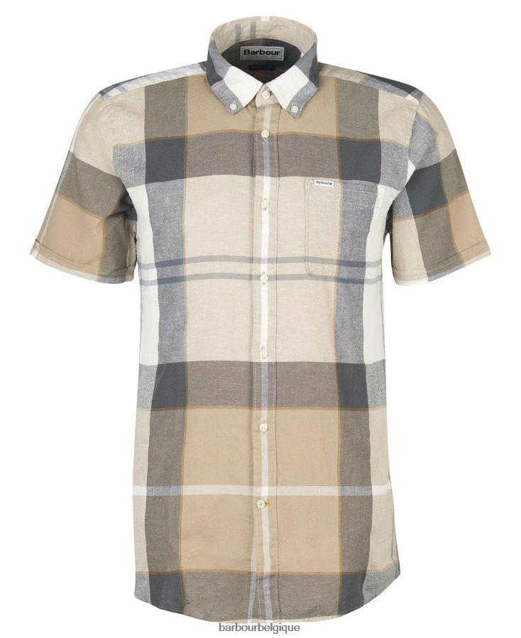 vêtements Barbour chemise ajustée à manches courtes douglas tartan bleu kielder Hommes T2L6ZP383