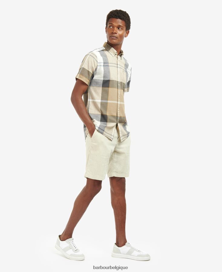 vêtements Barbour chemise ajustée à manches courtes douglas tartan bleu kielder Hommes T2L6ZP383