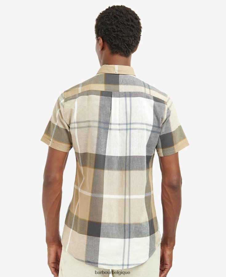 vêtements Barbour chemise ajustée à manches courtes douglas tartan bleu kielder Hommes T2L6ZP383