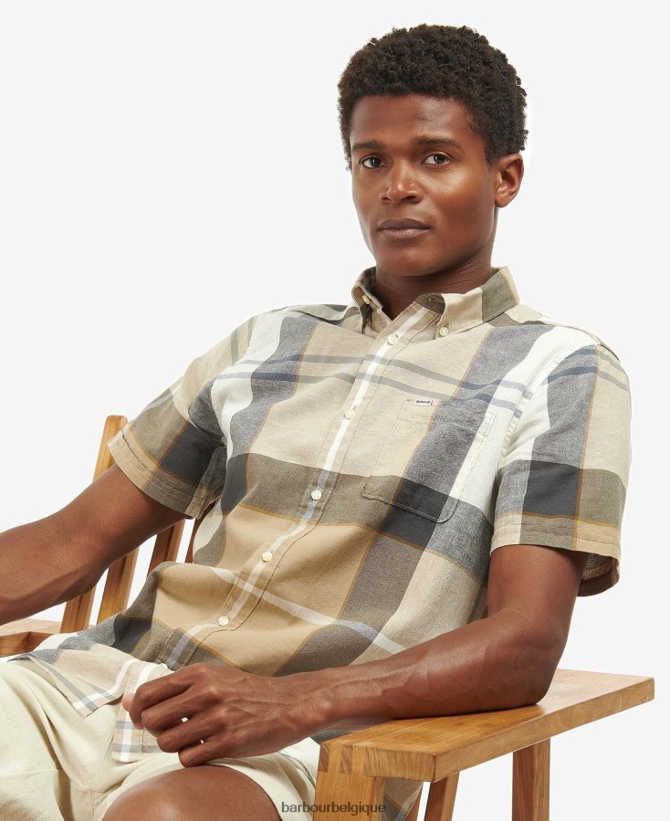 vêtements Barbour chemise ajustée à manches courtes douglas tartan bleu kielder Hommes T2L6ZP383