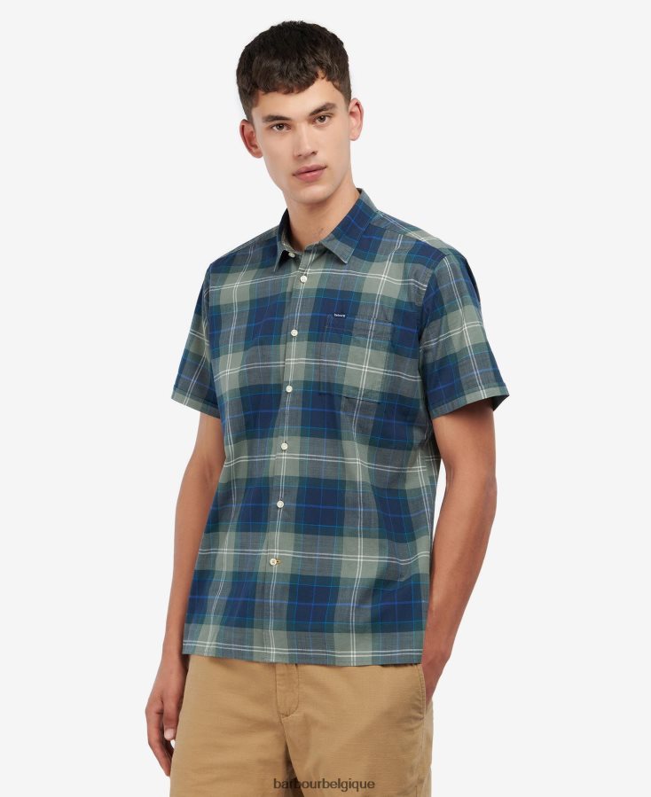 vêtements Barbour chemise ajustée à manches courtes gordon tartan sable amble Hommes T2L6ZP445