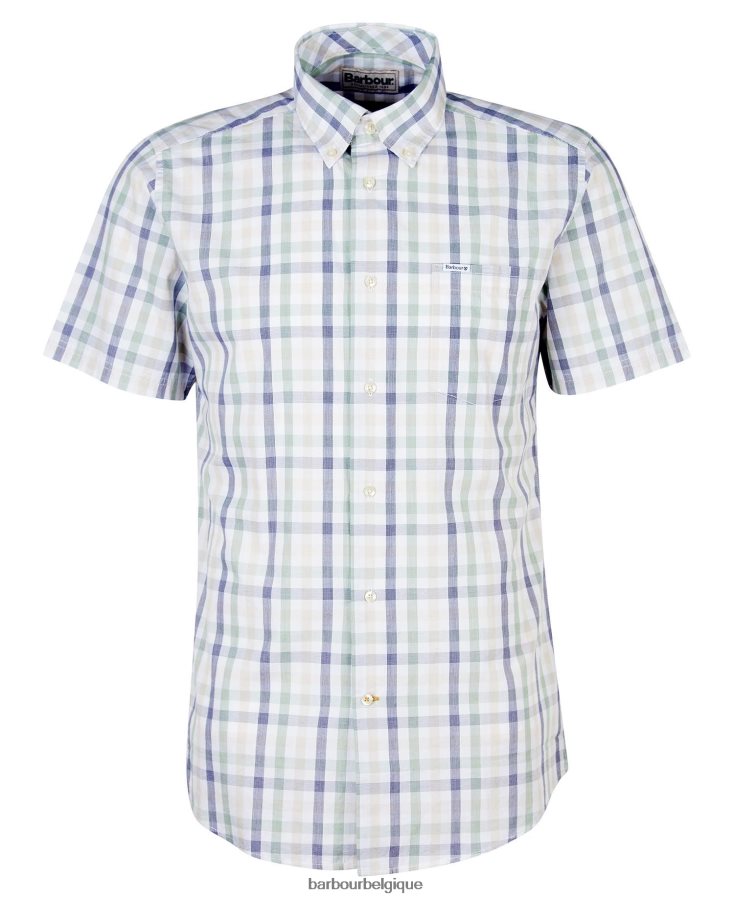 vêtements Barbour chemise ajustée à manches courtes longstone rouge Hommes T2L6ZP394