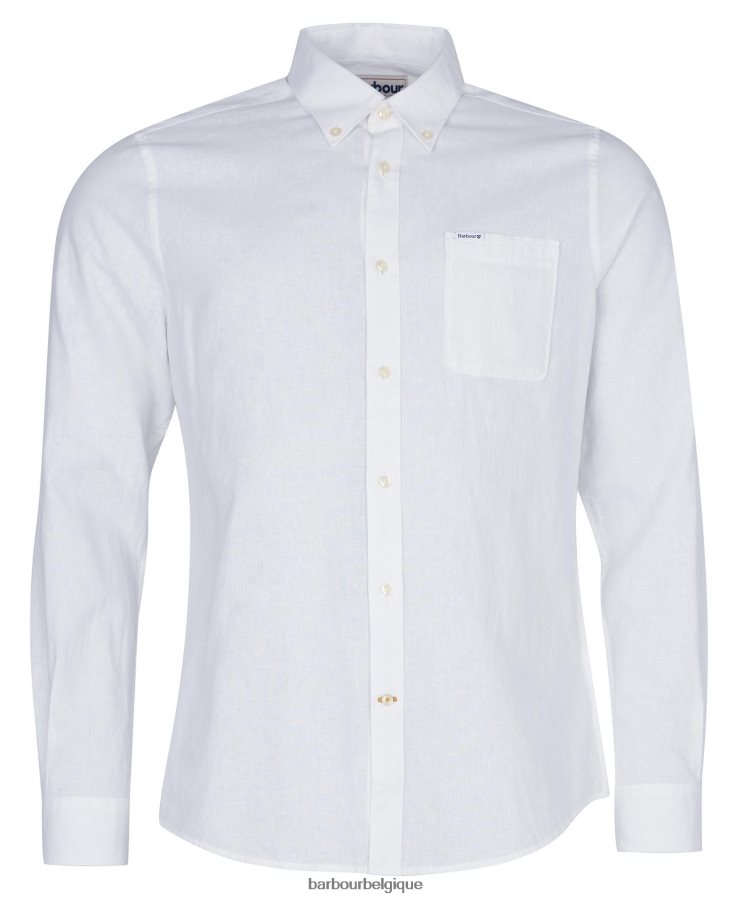 vêtements Barbour chemise ajustée nelson blanc Hommes T2L6ZP327