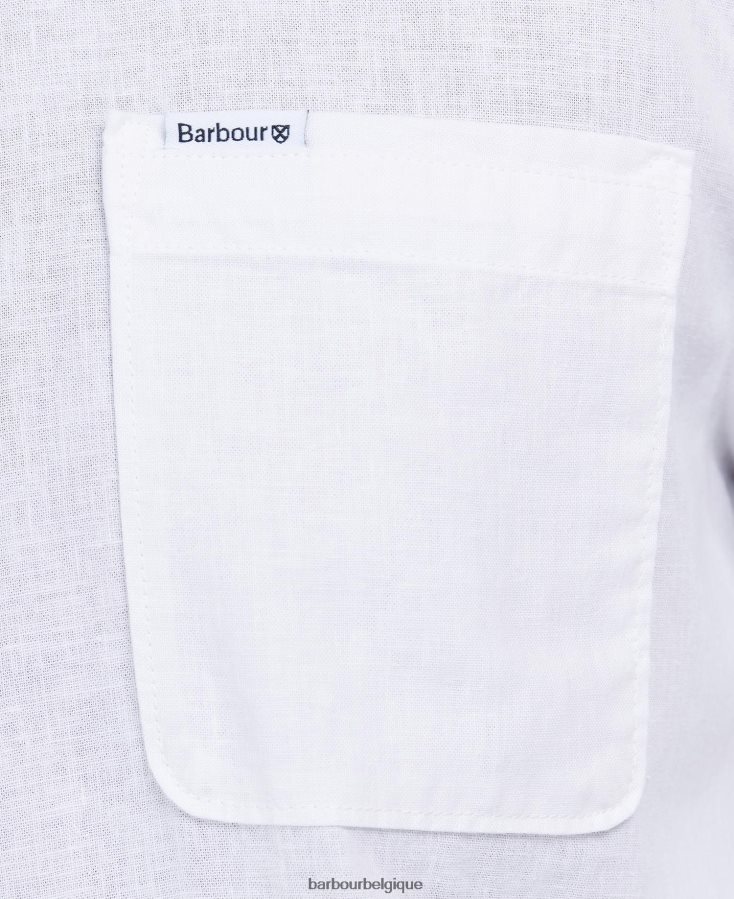 vêtements Barbour chemise ajustée nelson blanc Hommes T2L6ZP327