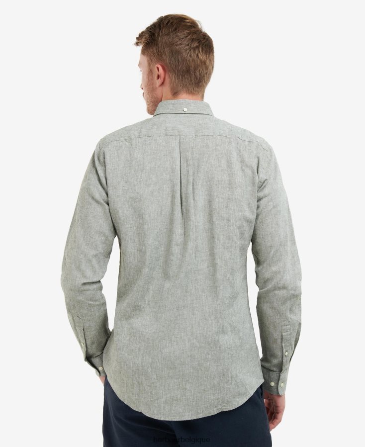 vêtements Barbour chemise ajustée nelson olive blanchie Hommes T2L6ZP299