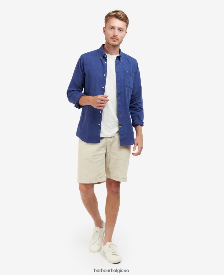 vêtements Barbour chemise ajustée nelson olive blanchie Hommes T2L6ZP358