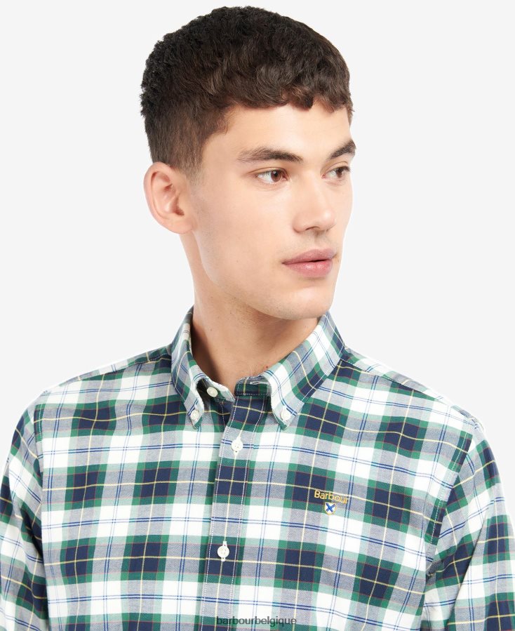 vêtements Barbour chemise ajustée oxbridge tartan de lierre Hommes T2L6ZP447