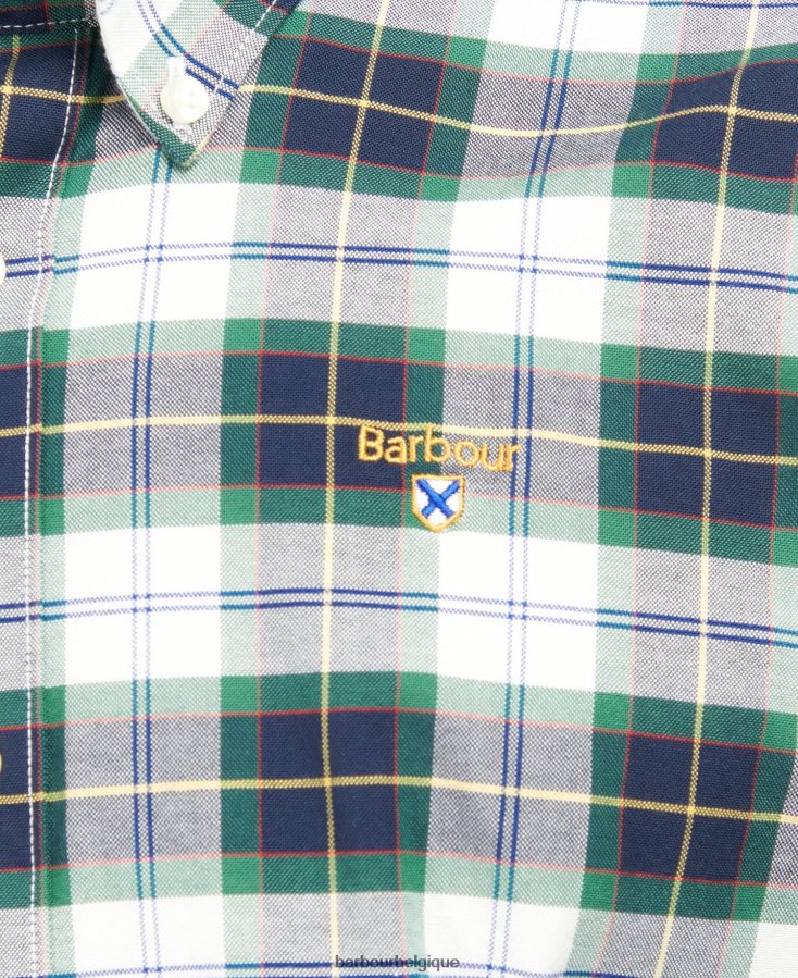 vêtements Barbour chemise ajustée oxbridge tartan de lierre Hommes T2L6ZP447