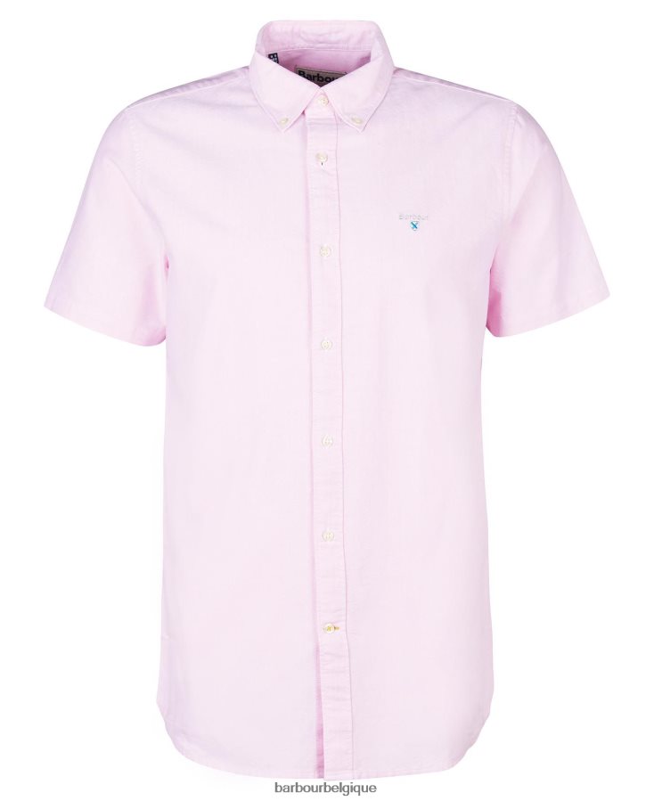 vêtements Barbour chemise ajustée oxford à manches courtes ciel Hommes T2L6ZP361