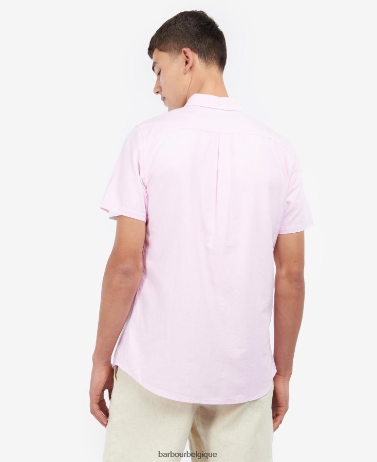 vêtements Barbour chemise ajustée oxford à manches courtes ciel Hommes T2L6ZP361