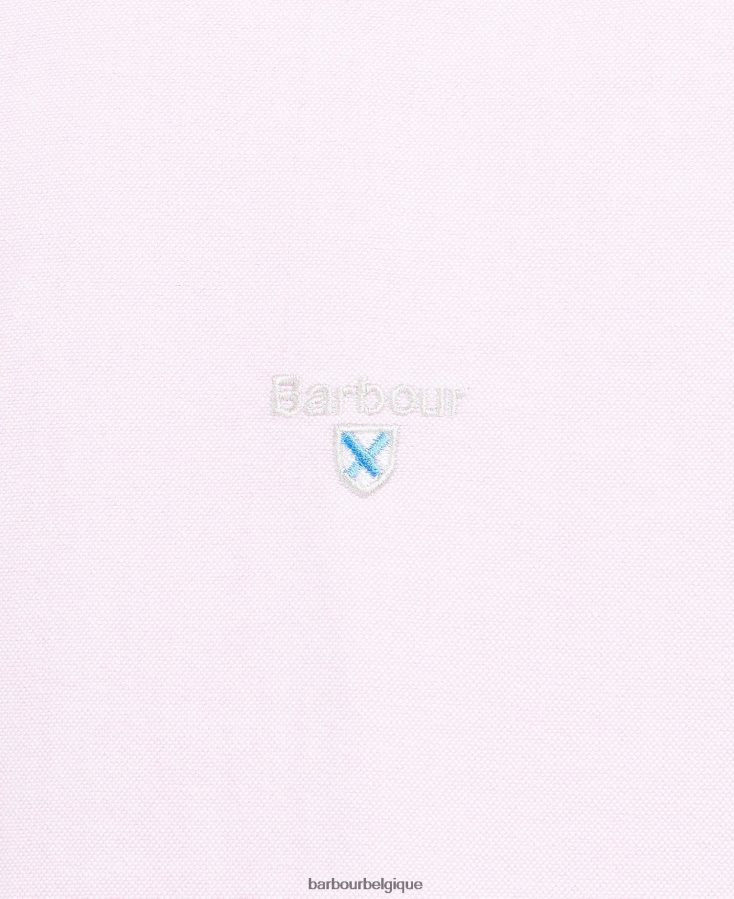 vêtements Barbour chemise ajustée oxford à manches courtes ciel Hommes T2L6ZP361