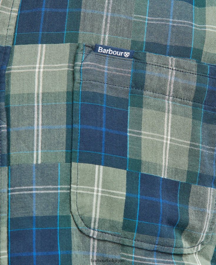 vêtements Barbour chemise ajustée à patch tartan sable amble Hommes T2L6ZP459