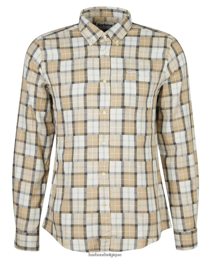 vêtements Barbour chemise ajustée à patch tartan sable amble Hommes T2L6ZP480