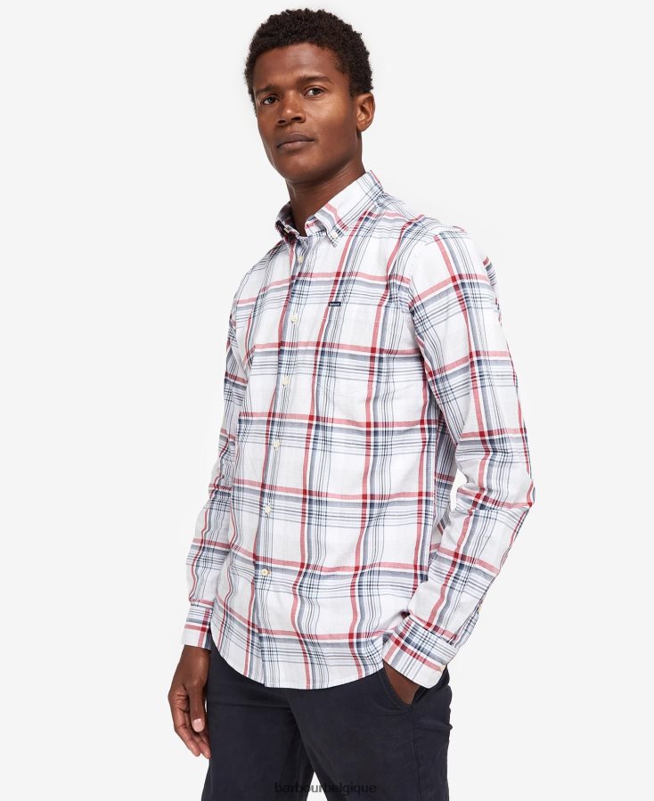 vêtements Barbour chemise ajustée sunhill rouge classique Hommes T2L6ZP418