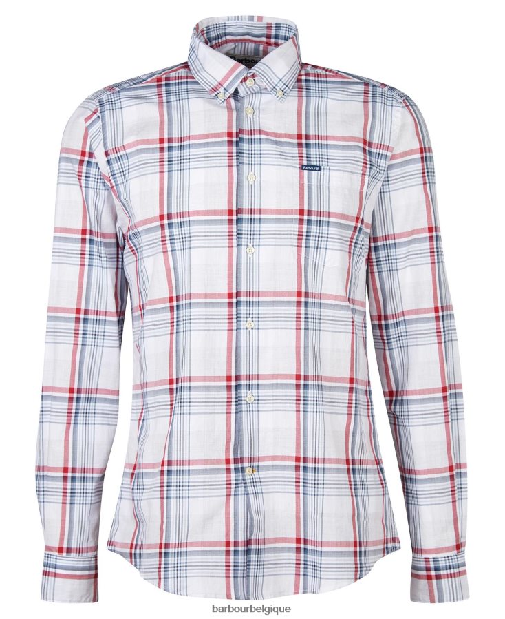 vêtements Barbour chemise ajustée sunhill rouge classique Hommes T2L6ZP418