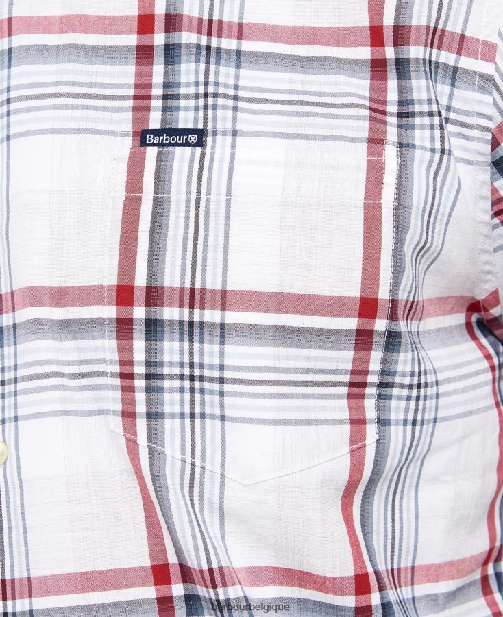 vêtements Barbour chemise ajustée sunhill rouge classique Hommes T2L6ZP418