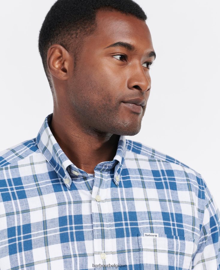 vêtements Barbour chemise ajustée thorpe blanc Hommes T2L6ZP340