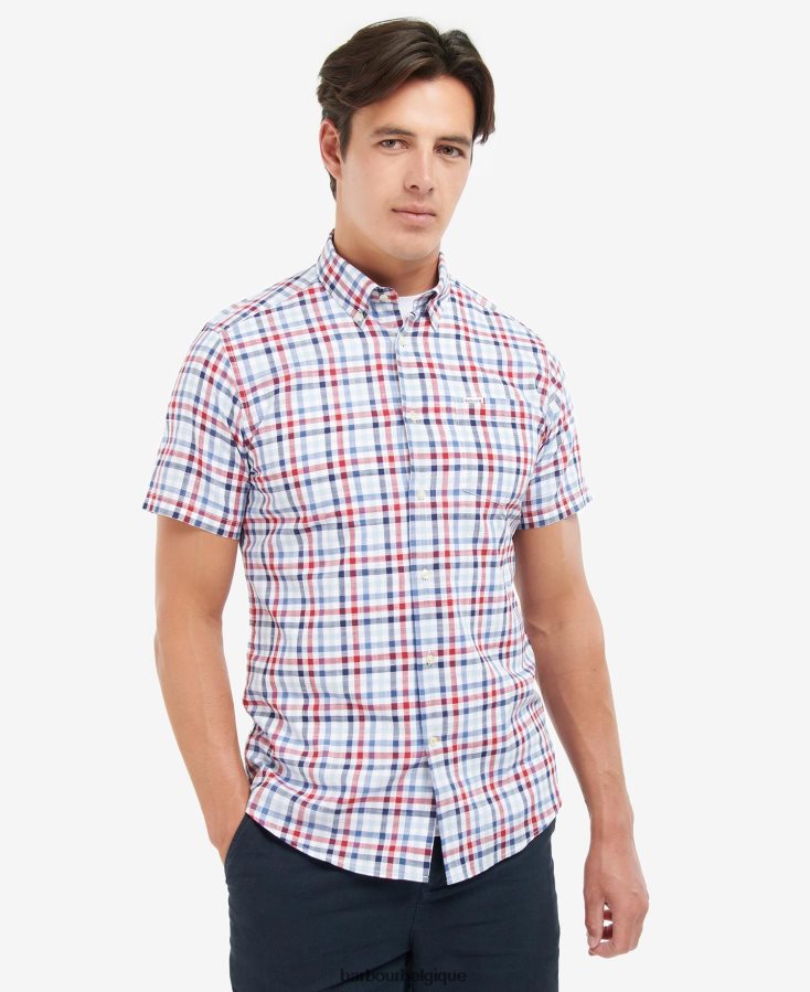 vêtements Barbour chemise barbout kinson rose classique Hommes T2L6ZP365