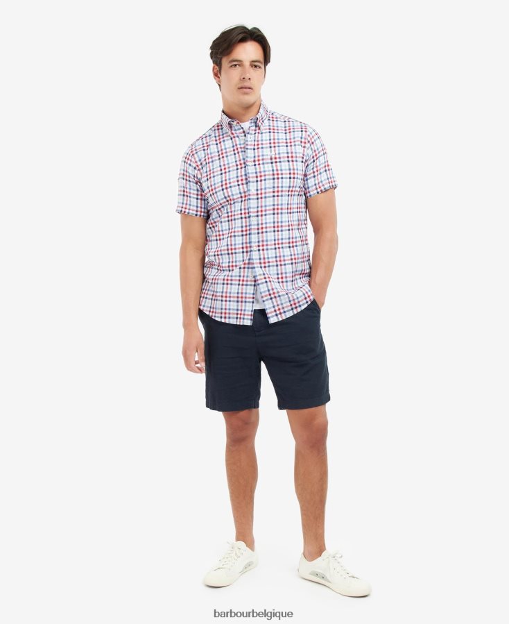 vêtements Barbour chemise barbout kinson rose classique Hommes T2L6ZP365