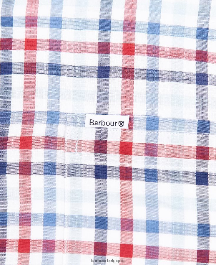 vêtements Barbour chemise barbout kinson rose classique Hommes T2L6ZP365
