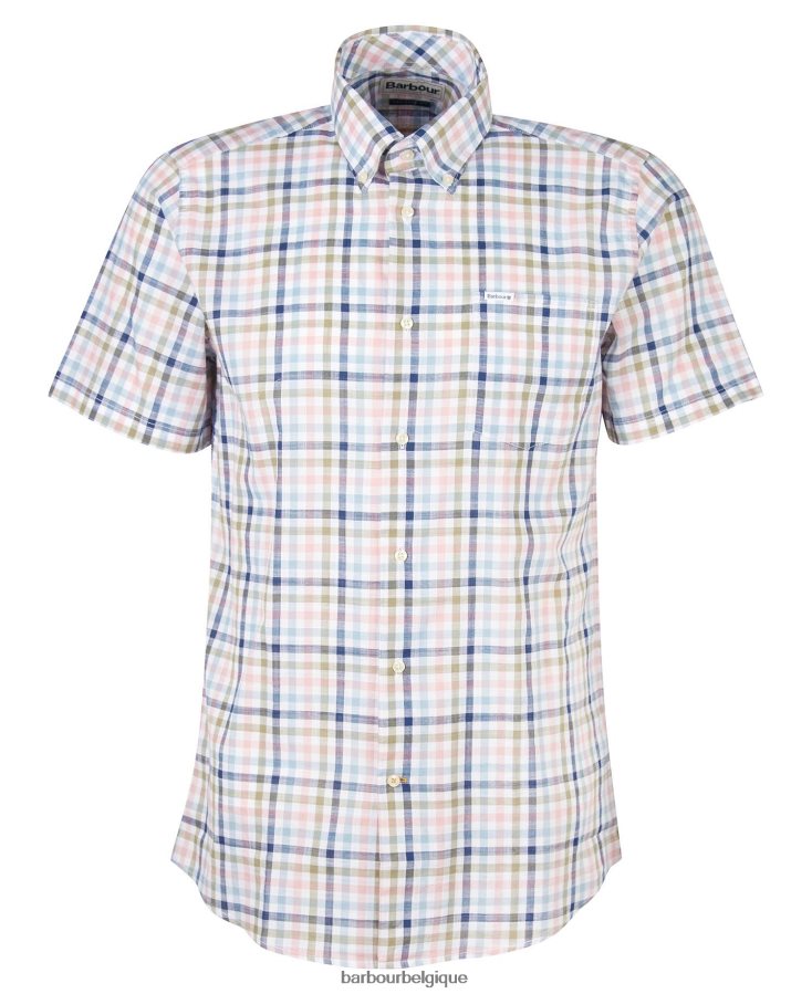 vêtements Barbour chemise barbout kinson rose classique Hommes T2L6ZP437