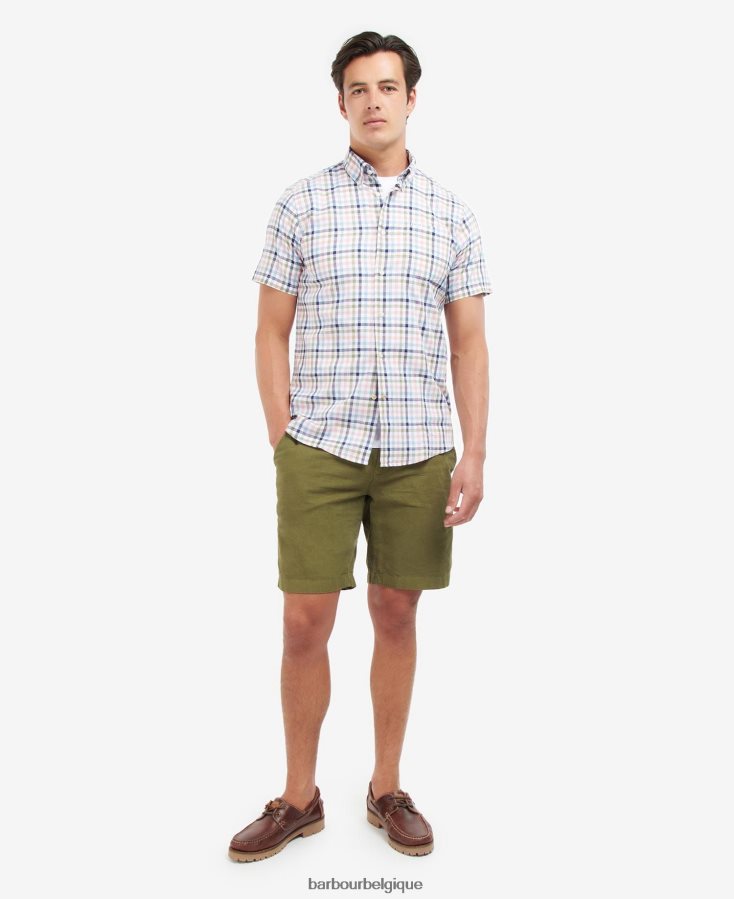 vêtements Barbour chemise barbout kinson rose classique Hommes T2L6ZP437