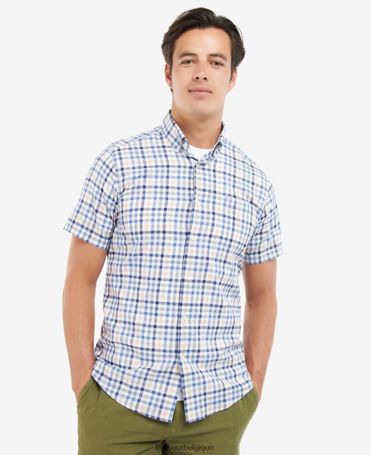 vêtements Barbour chemise barbout kinson rose classique Hommes T2L6ZP441