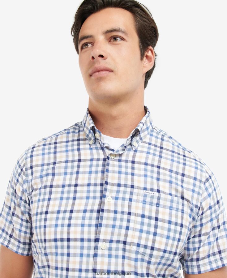 vêtements Barbour chemise barbout kinson rose classique Hommes T2L6ZP441