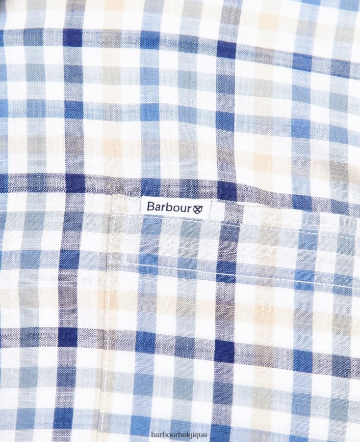 vêtements Barbour chemise barbout kinson rose classique Hommes T2L6ZP441