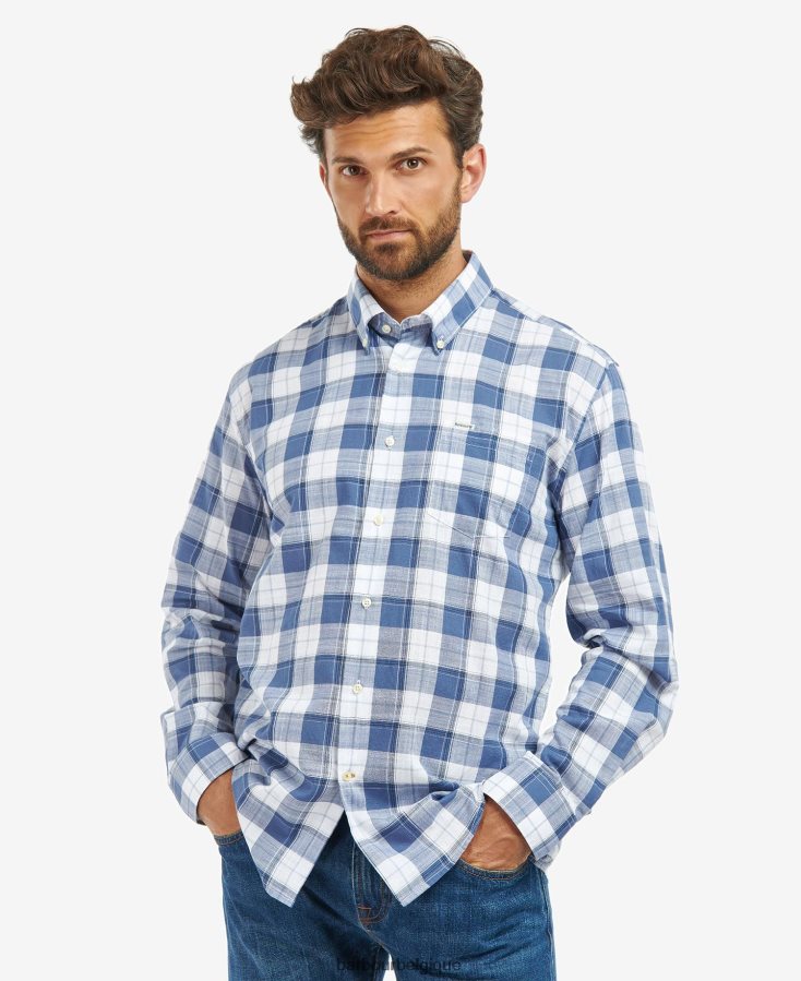 vêtements Barbour chemise broxfield regular à carreaux bleu classique Hommes T2L6ZP370