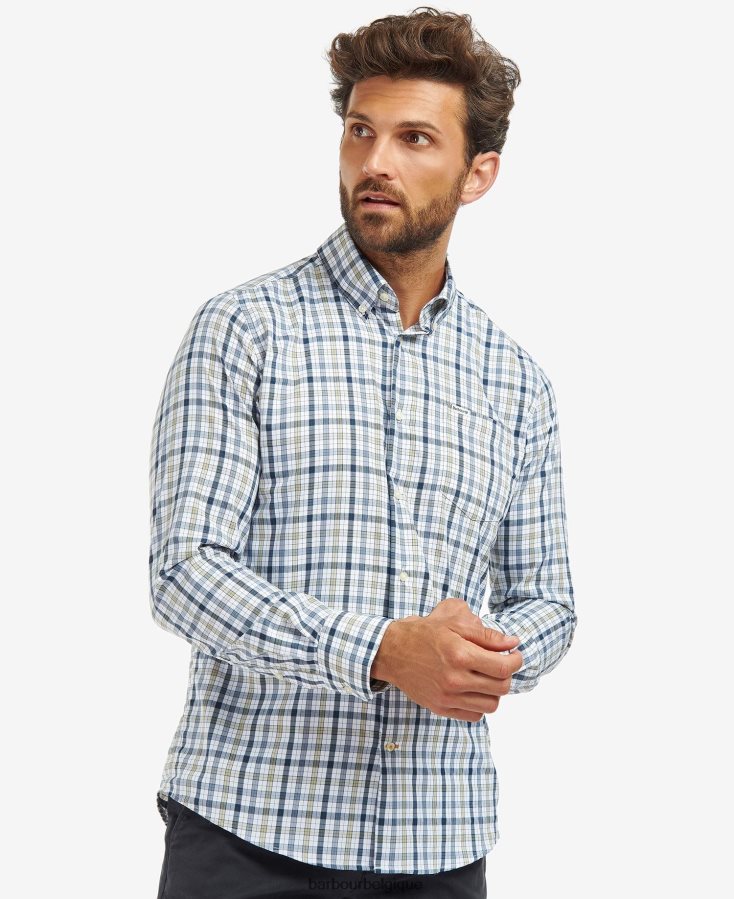 vêtements Barbour chemise à carreaux hallhill vert Hommes T2L6ZP378
