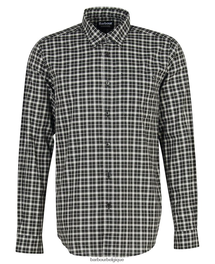 vêtements Barbour chemise à carreaux mccloud noir/blanc Hommes T2L6ZP451