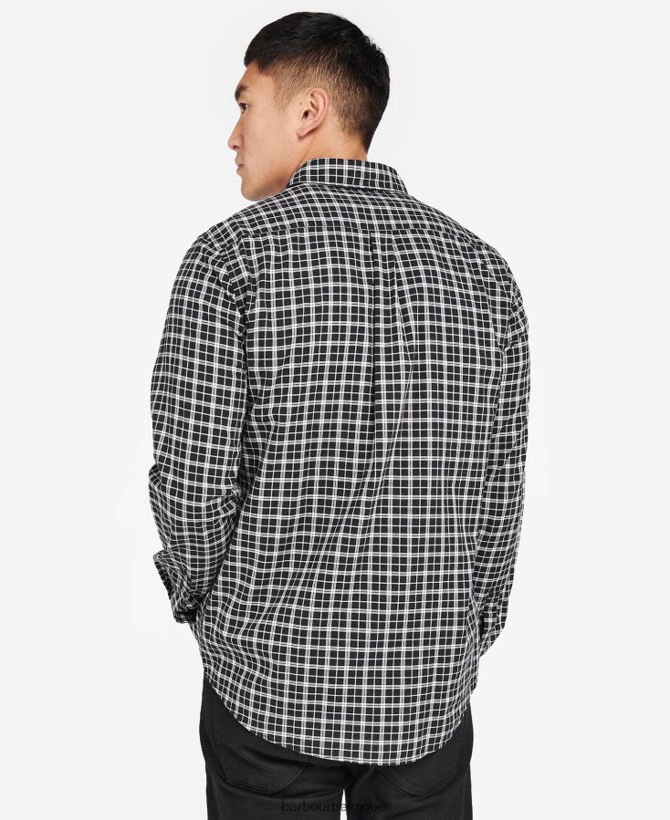 vêtements Barbour chemise à carreaux mccloud noir/blanc Hommes T2L6ZP451