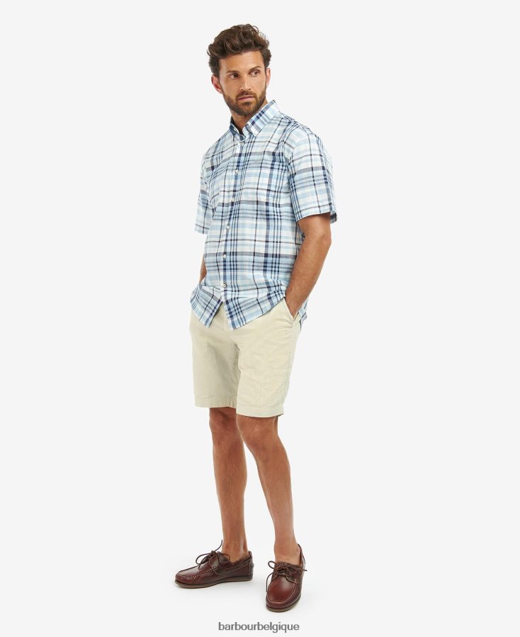 vêtements Barbour chemise à carreaux regular hartley ciel Hommes T2L6ZP356