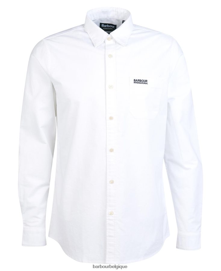 vêtements Barbour chemise cinétique blanc classique Hommes T2L6ZP432