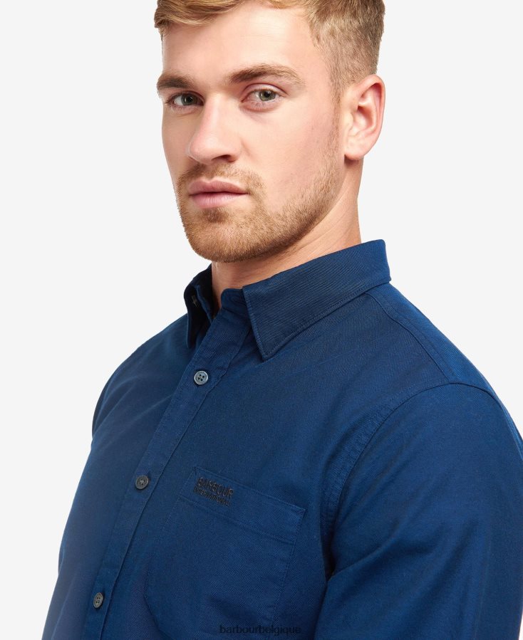 vêtements Barbour chemise cinétique blanc classique Hommes T2L6ZP534