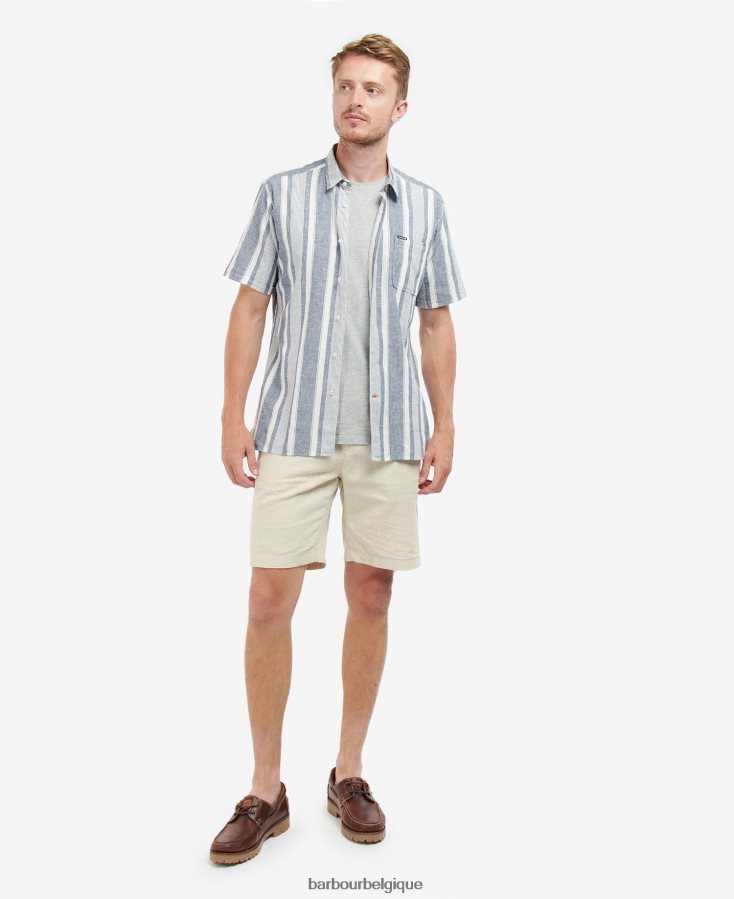 vêtements Barbour chemise classique thewles marine classique Hommes T2L6ZP511