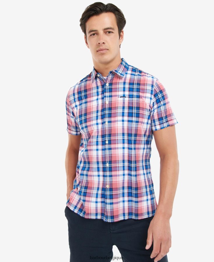 vêtements Barbour chemise coupe droite bruno ciel Hommes T2L6ZP493