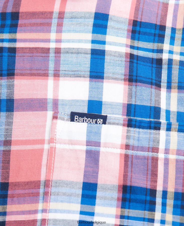vêtements Barbour chemise coupe droite bruno ciel Hommes T2L6ZP493