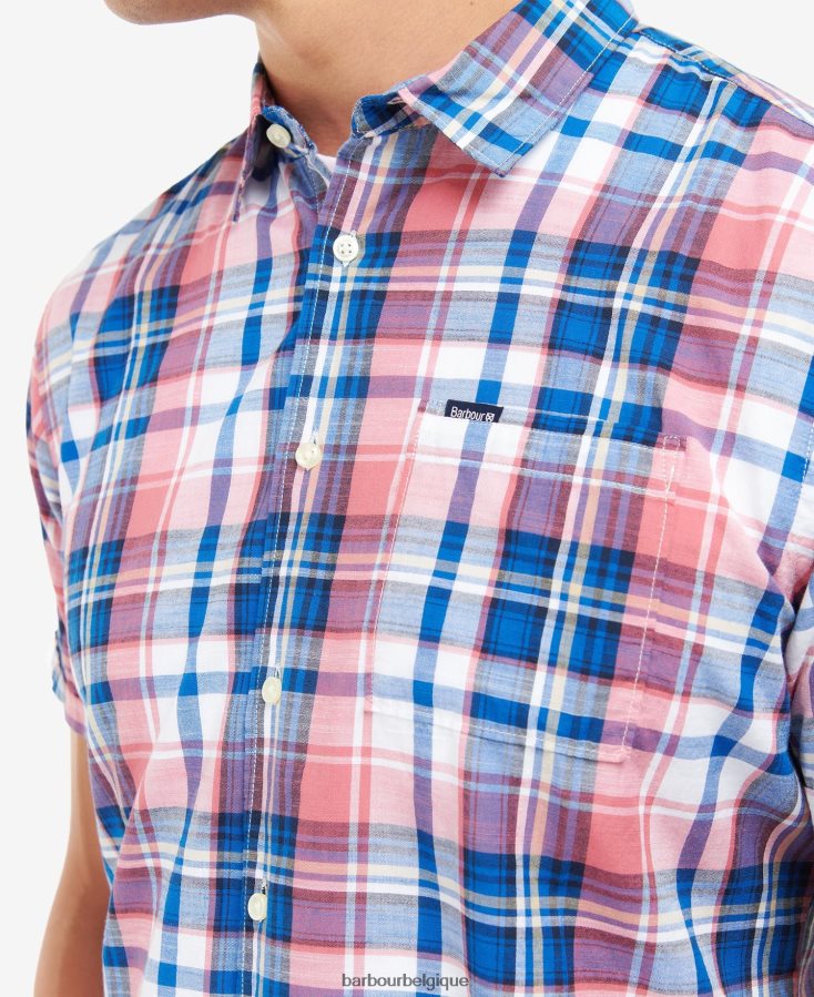 vêtements Barbour chemise coupe droite bruno ciel Hommes T2L6ZP493