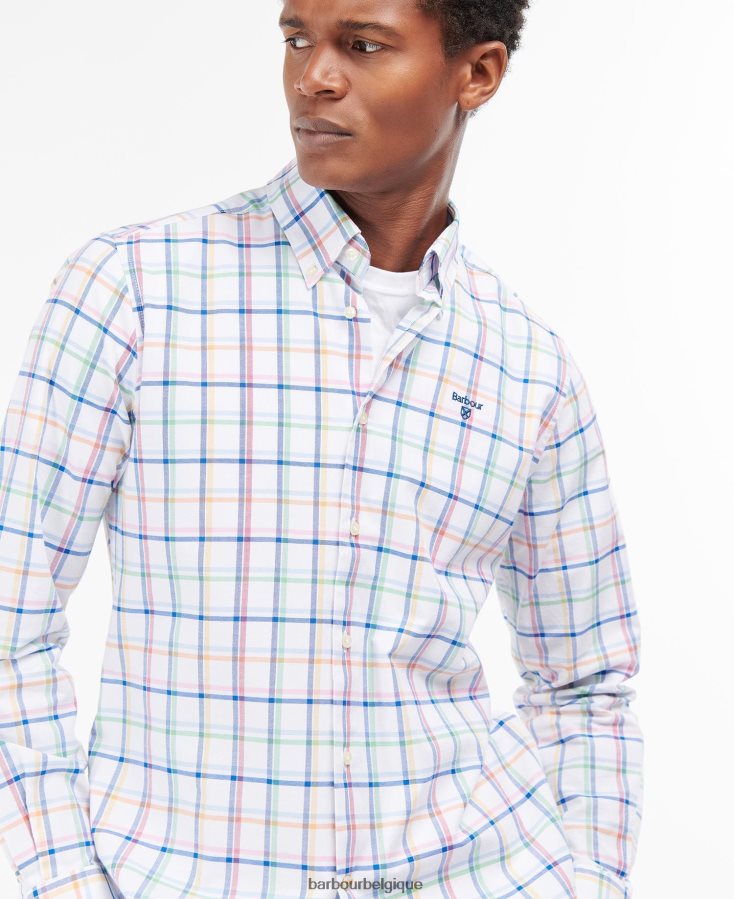 vêtements Barbour chemise cranock blanc Hommes T2L6ZP312