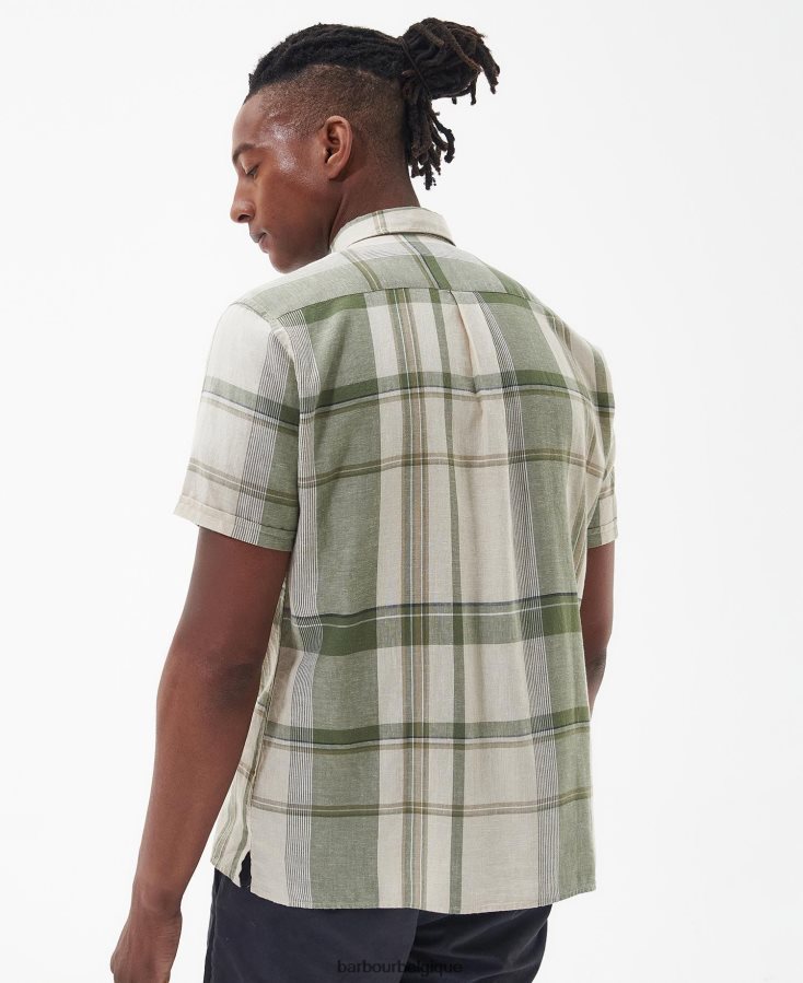 vêtements Barbour chemise d\'été bellerby olive brûlée Hommes T2L6ZP333