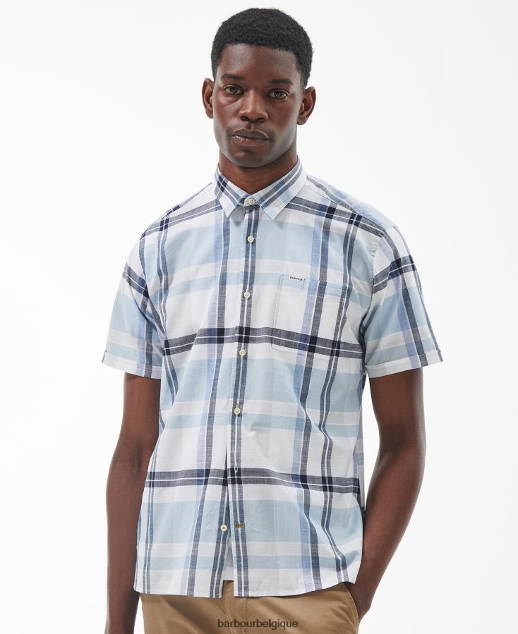 vêtements Barbour chemise d'été birdforth craie bleue Hommes T2L6ZP385