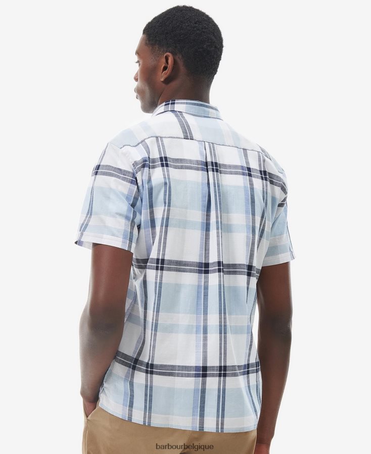 vêtements Barbour chemise d\'été birdforth craie bleue Hommes T2L6ZP385
