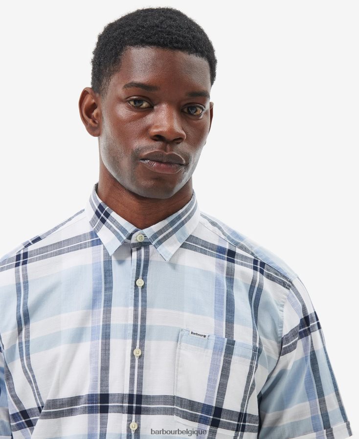 vêtements Barbour chemise d\'été birdforth craie bleue Hommes T2L6ZP385